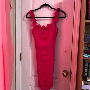 Hot pink dress
